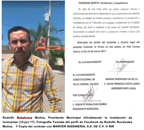 Rodolfo Rubalcava Muñoz y Contrato con Marver Ingeniería